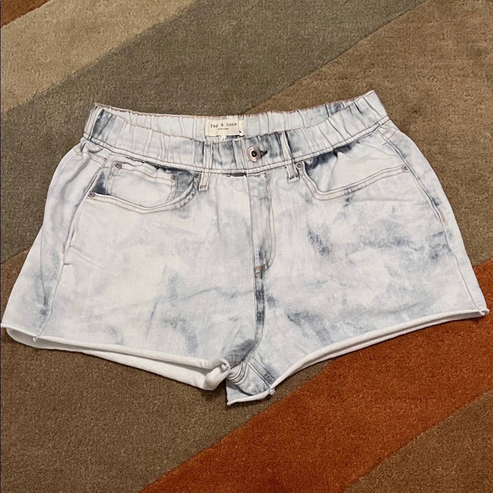 rag & bone Light Blue Sweat-pant Jean Shorts